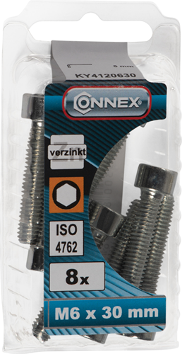 Perno con vaso hexagonal Connex cy m6x30 8 piezas vz - ky4120630