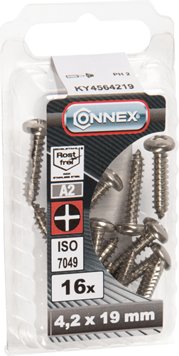 Connex plaatschroef pank 4.2x19 16st a2 - ky4564219