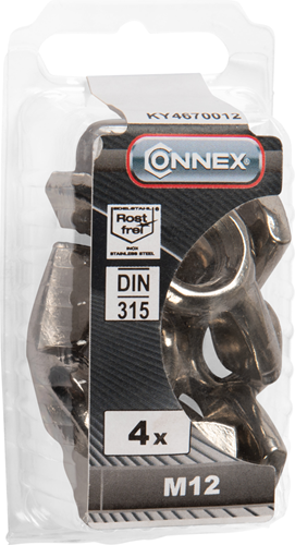Tuerca mariposa Connex m12 4uds a2 - ky4670012
