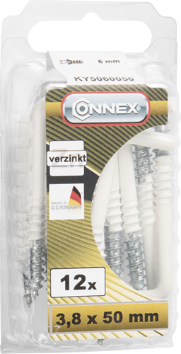 Tornillo abrazadera connex 3.8x50 12uds wi - ky5060050