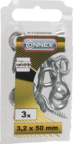 Connex windhaak 3.2x50 oogschroef 3st vz - ky5200050