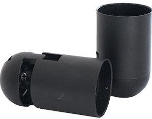 Portalampada e27 nero opaco liscio - 6042701