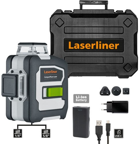Laserliner avión compacto láser 3g pro | láser verde tridimensional - 036.295a