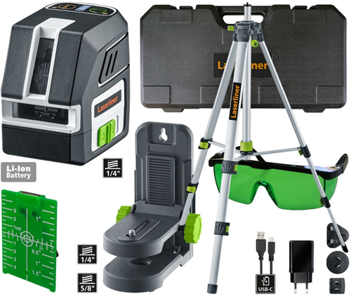 Laserliner pocketcross-laser 2g set | groene laserstraal + statief 150 cm - 036.713a