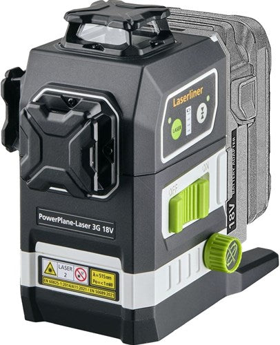 Laserliner powerplane-laser 3g multi-18v - geleverd met 7-delige poweradapterset 036.380.70 | zonder accu's en lader - 036.380l