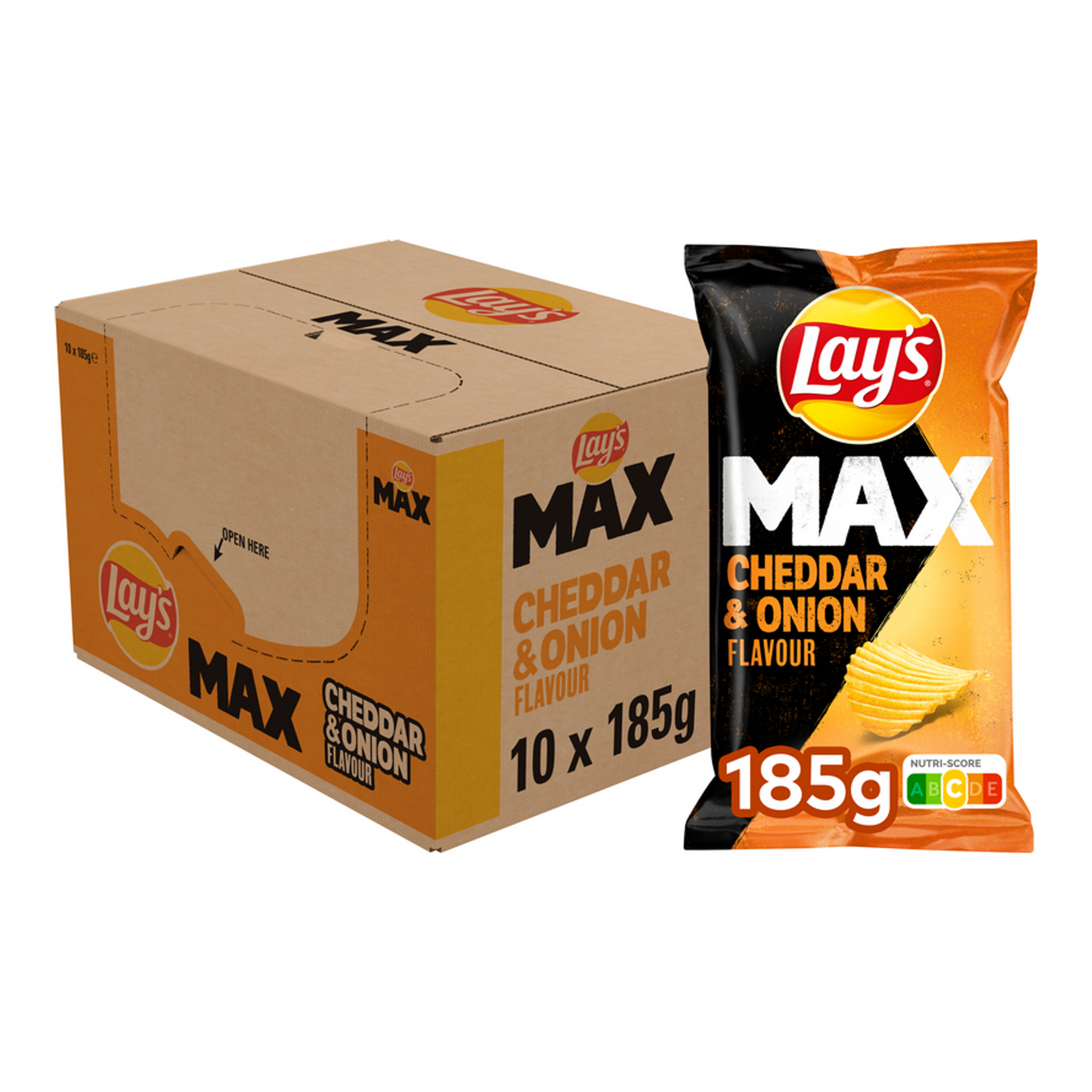 Cebolla cheddar Lay's max (10x 185gr)
