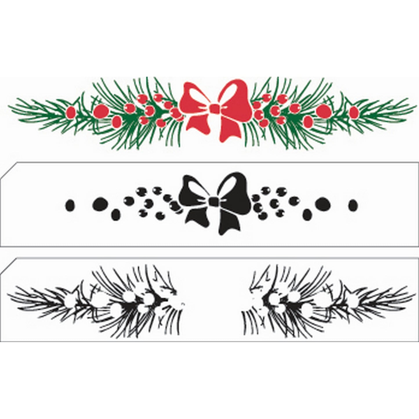 La elección de Nellie • sellos transparentes en capas con borde navideño