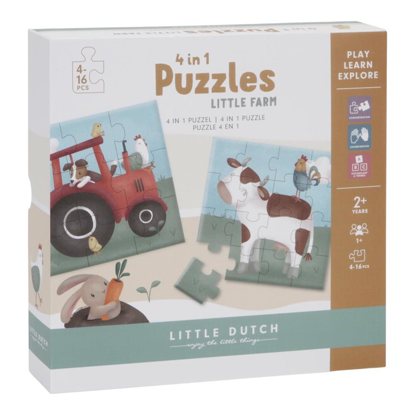 Tiamo Little Farm 4 in 1 puzzle