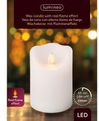 Vela parpadeante LED 7x9cm blanca - 5509400