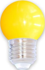 Lampada a sfera a LED e27 gialla 1w - led0154