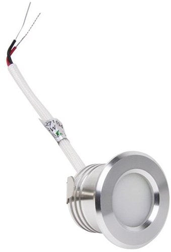 Faretto mini da incasso LED 1,5w 2700k 37mm 60° tondo fisso acciaio sabbiato - led4632
