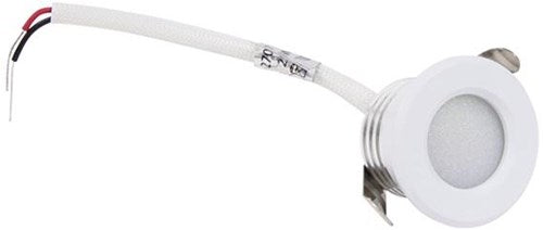 Faretto mini da incasso LED 1,5w 2700k 37mm 60° tondo fisso bianco - led4630