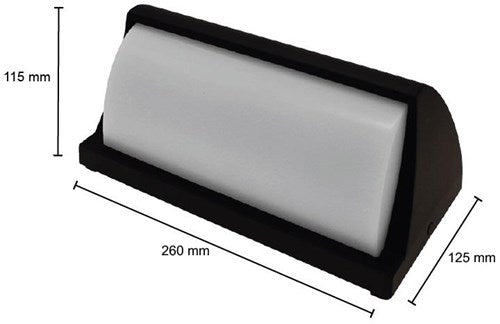 Aplique LED 12w rectángulo negro 3000k - 5082200