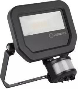 Lámpara de construcción LED Ledvance 10w 3000k negro + sensor - 5017550