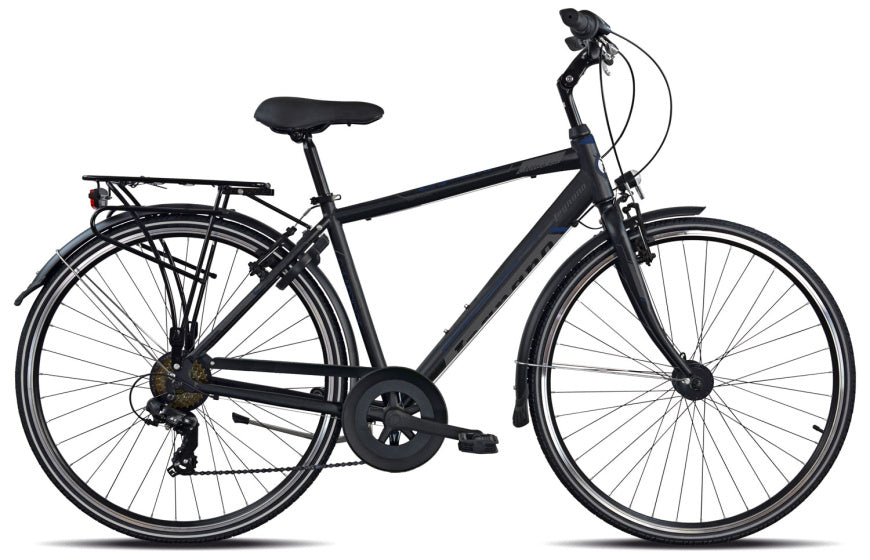 LeGnano Cambridge 28 pollici 54 cm Men 7V V-Brakes Mattzwart Grey