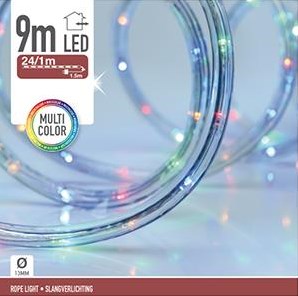 Fune luminosa 9 m 24 LED multicolori - 5810160