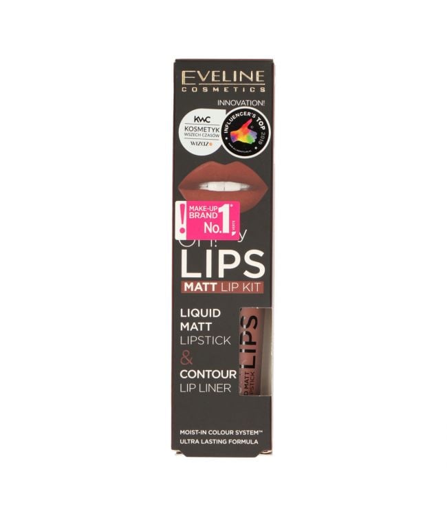 Eveline Eveline oh! Il kit labbro Matt liquido My Lips No. 02 Milky Chocolate