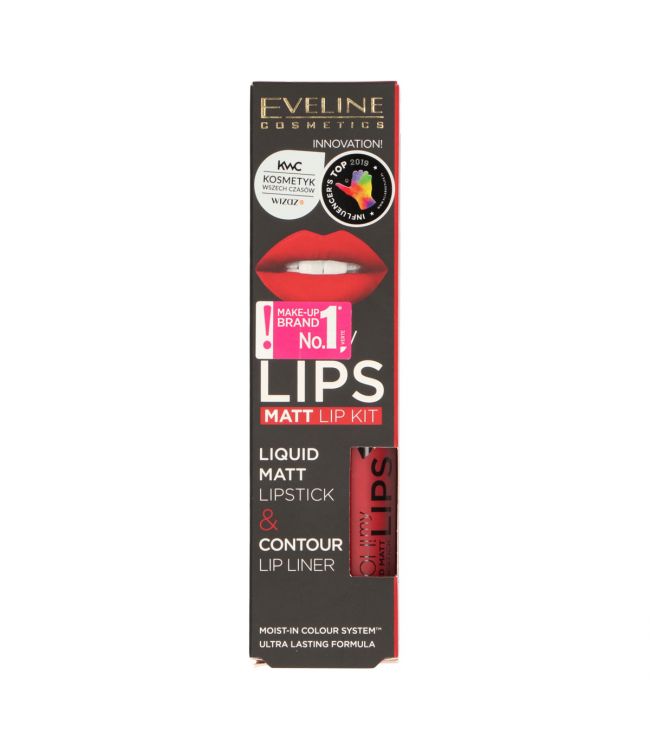 Eveline Eveline ¡Oh! My Lip Lip Liquid Matt Lip Kit No. 05 Pasión roja