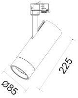 Lival Faretto LED su binario trifase 29w 3000k nero 15-60gr lival surt - 5050622
