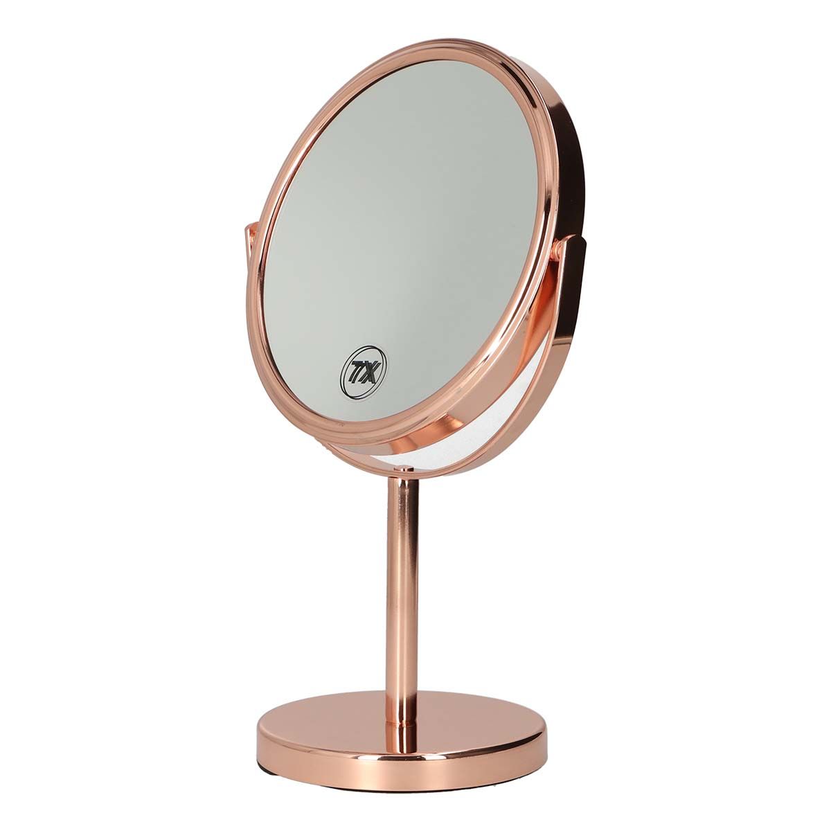 Specchio JVDL a piedi rosé oro 30,5 cm 7x ingrandimento