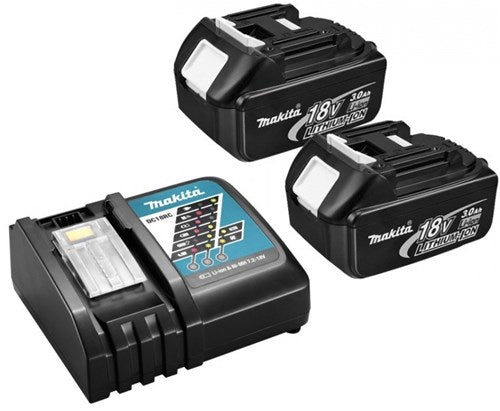 Accessori Makita starter set 18 v 3.0ah bl1830 (2 pz.) + caricabatteria dc18rc - y-00197