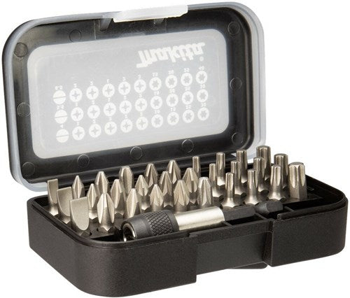 Makita accessoires 31-delige bitset in plastic box met riemclip - d-30667