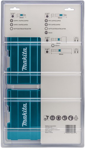 Set di punte per avvitatore a percussione Makita da 90 pezzi