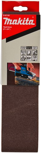 Accessori Makita d-67181 | nastro abrasivo | rosso k120 | 76x610| 3 pezzi - d-67181