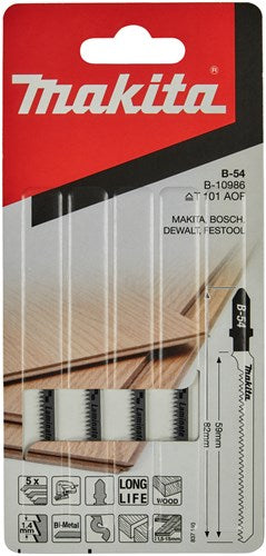Accessori Makita lama per seghetto alternativo legno t. t101a equivalente di spaziatura dei denti 1,35 mm legno tenero-duro 1,5 - 15 mm - b-10986