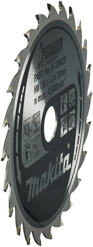 Makita accessoires cirkelzaagblad | hout | 136x20x1,5 24t 20g - b-33629