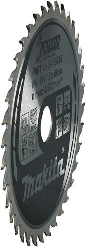 Makita cirkelzaagblad voor hout | specialized: accu | ø 136mm asgat 20mm 36t - b-33635