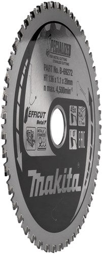 Lama per sega Makita efficiente | 136x20x1,1 | 45t | 0 g
