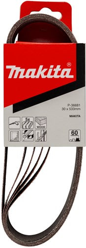 Makita accesorios cinta lija k60 30x533 roja - p-36681