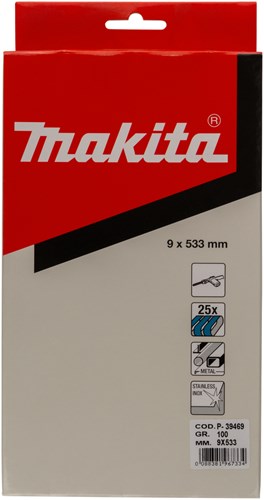 Accessori Makita nastro abrasivo blu lunghezza 533mm larghezza 9mm grana 100 - p-39469