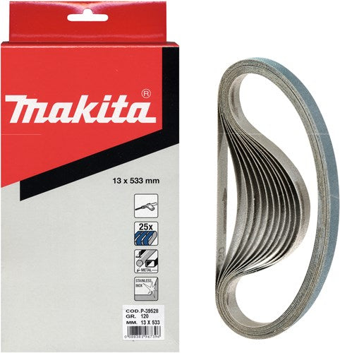 Accessori Makita nastro abrasivo blu lunghezza 533mm larghezza 13mm grana 40 - p-39481