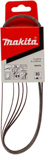 Makita accessoires schuurband k80 9x533 red - p-43278
