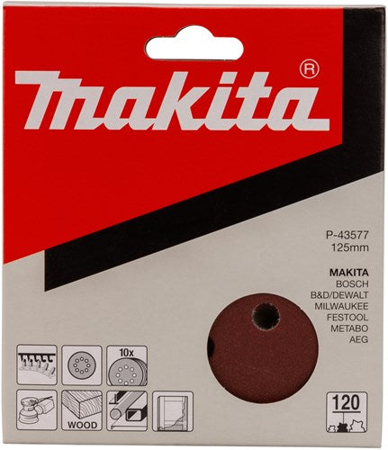Disco abrasivo Makita 125mm p120 (10pz)