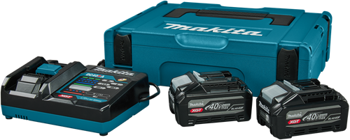 Makita 1911b9-4 | xgt startset 40v max in mbox1 (2x 4.0ah bl4040f accu + dc40ra snellader) - 1911b9-4