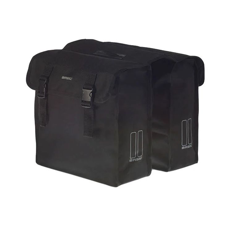 Basil Mara XL Doppia bicicletta - 35L - Acqua -Repellente - Riflette - Nero