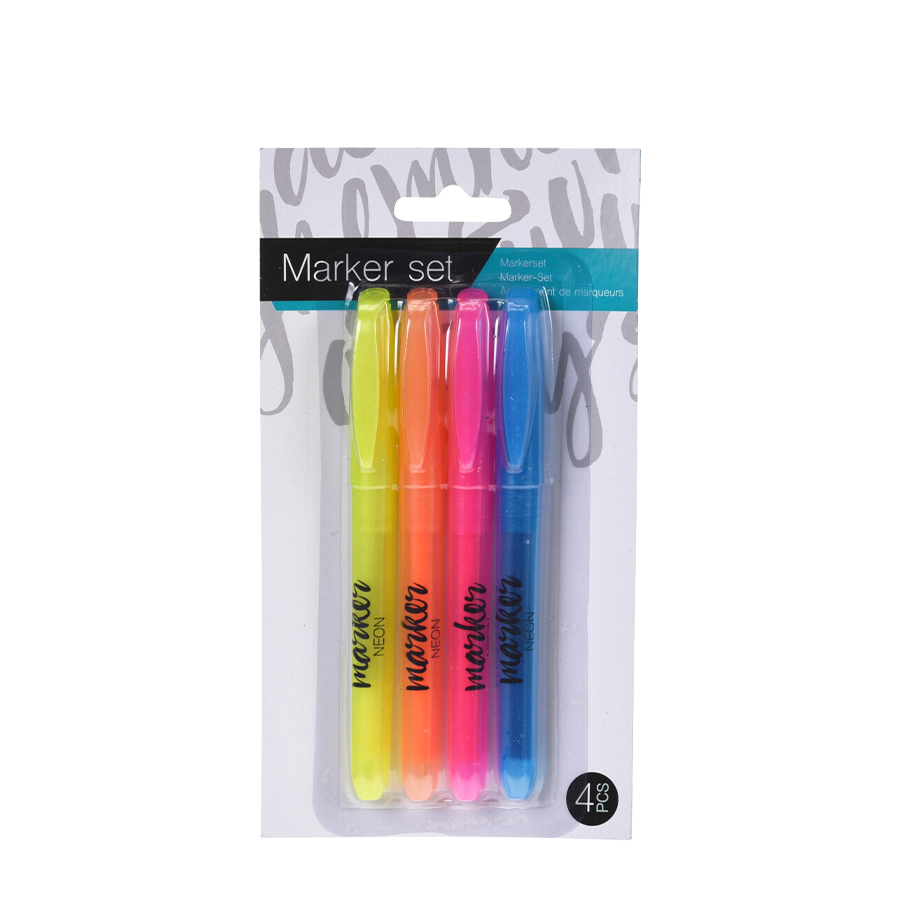 Evidenziatori neon 4 pezzi