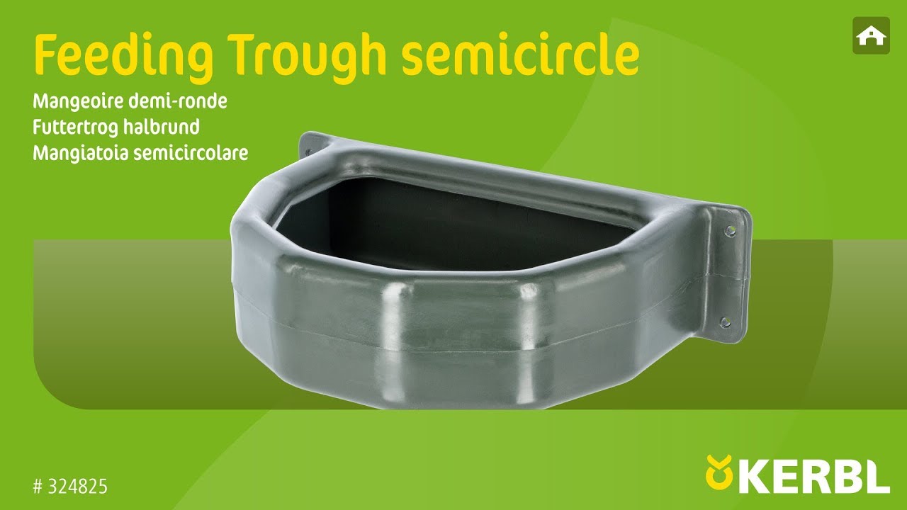 Bol de comida semicircular de plástico 25l.