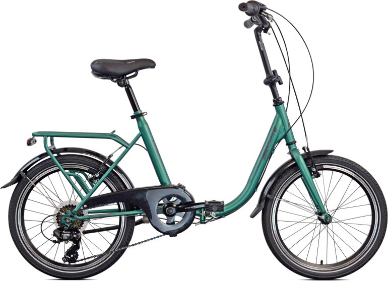 Bici pieghevole di legnano limoges da 20 pollici 40 cm unisex 6v V-Brakes Verde