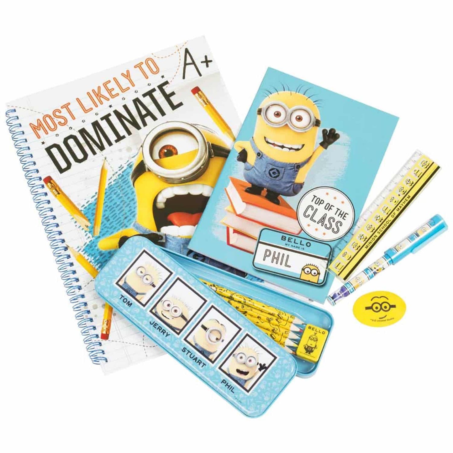 Pic Minions despreciable con un set de papelería extensa