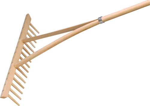 Meister hooihark 16tanden 49cm met steel - wu9904600