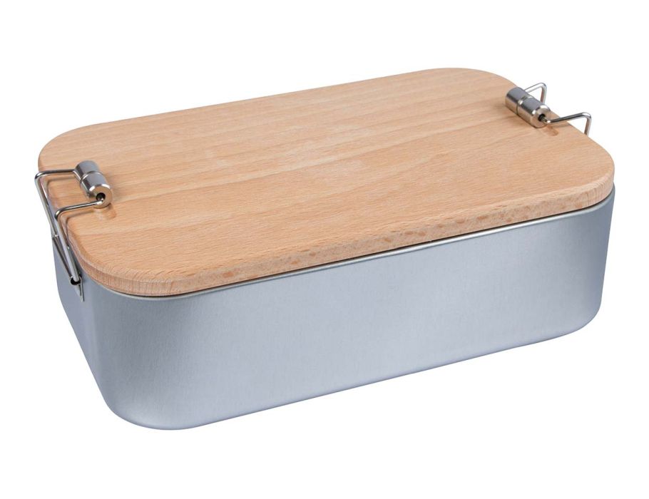 Memo Lunch Box 2 en 1 con tablero de corte de tapa de madera de haya