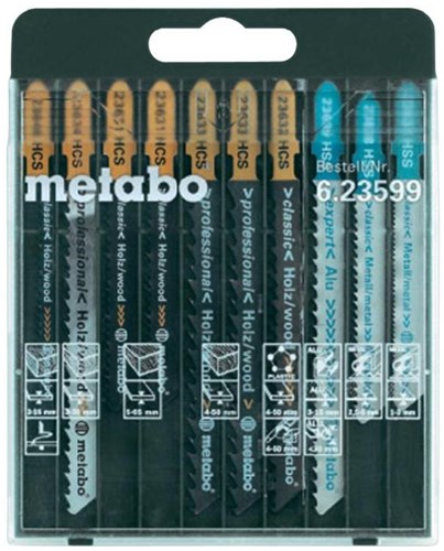 Metabo Surtido de 10 piezas de hojas de sierra de calar - 623599000