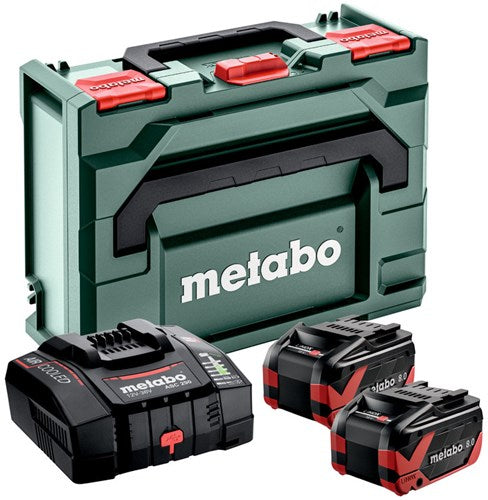 Juego básico Metabo 2 x lihdx 18v 8,0 ah | con cargador súper rápido asc 290 - 685305000