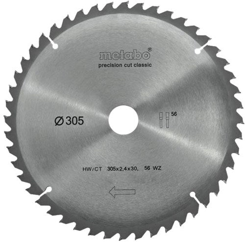 Metabo accessoires metabo cirkelzaagblad precision cut hw ct ø 305 mm, 56 wz 5°neg - 628064000