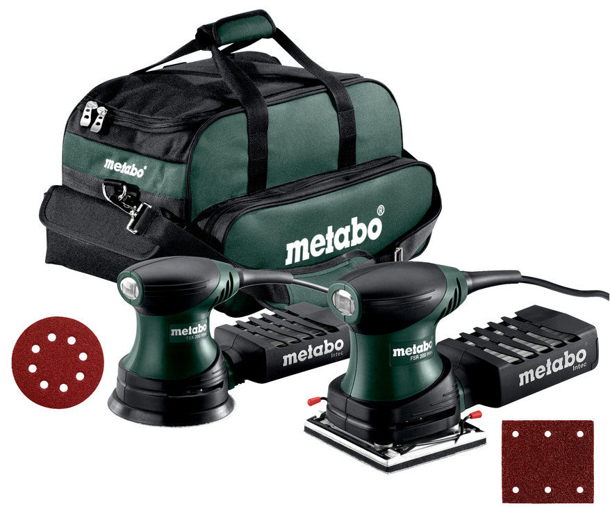 Levigatrice orbitale Metabo fsr 200 + levigatrice eccentrica fsx 200 in borsa - 691125000