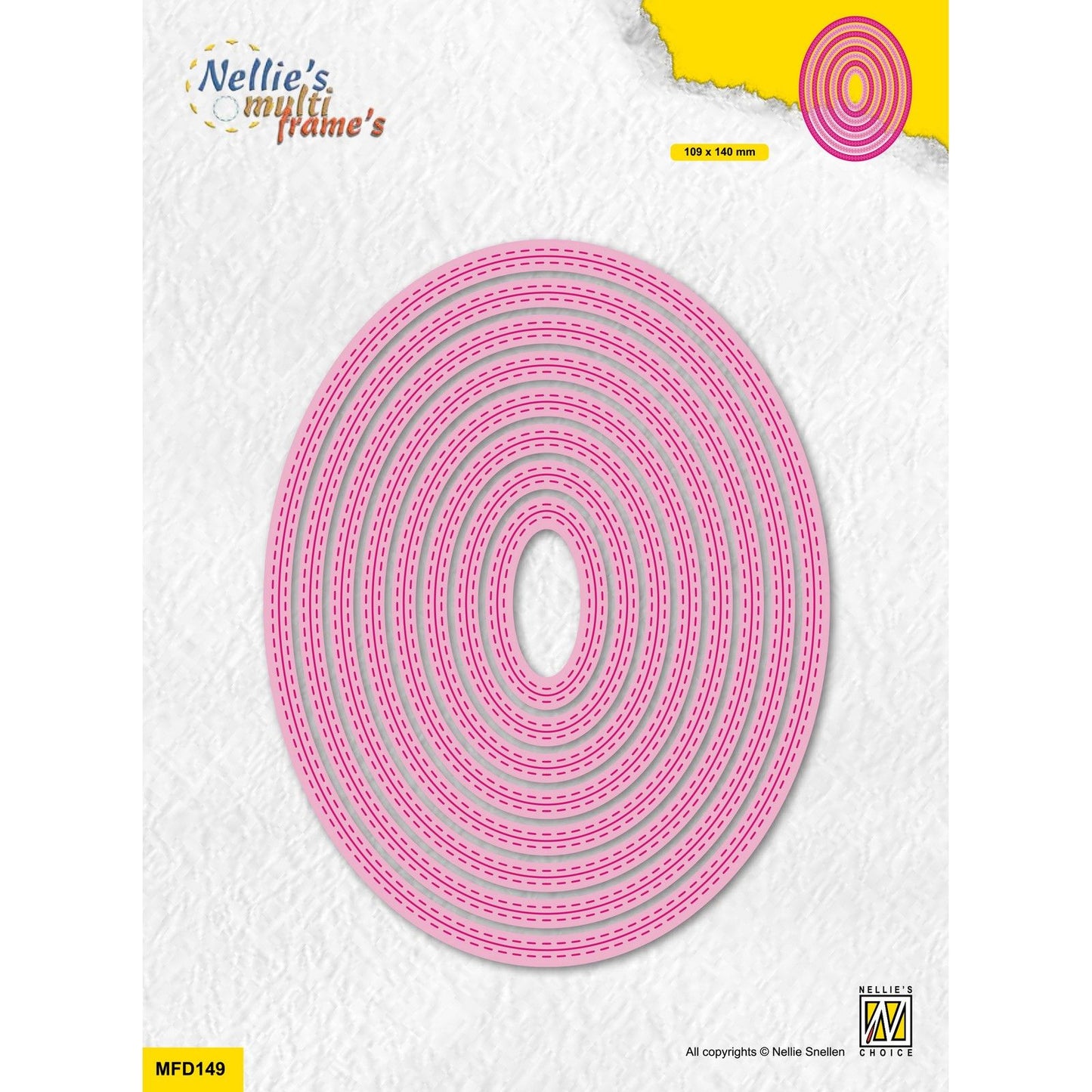 La elección de Nellie • Troqueles multimarco ovalados con doble línea de puntos, 8 unidades.